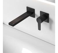 KEUCO Mitigeur lavabo Edition 11 51116370200 – saillie 219 mm – installation encastrée – noir mat