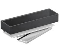 KEUCO Tablette de douche EDITION 11 avec raclette en verre amovible Chrome noir brossé
