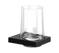 KEUCO Porte-verre EDITION 11 – Verre en cristal véritable – Noir mat