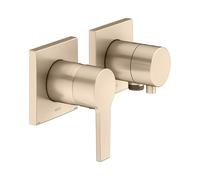 KEUCO EDITION 11 Set mitigeur monocommande encastré pour 2 consommateurs avec raccord de flexible, 51151031122, Couleur: bronze brossé