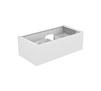 KEUCO EDITION 11 Meuble sous-lavabo pour lavabos encastrables, 1 tiroir frontal, position du lavabo à droite, avec éclairage LED, 1050x350x535mm, 31254300100, Corps/Avant: Laqué blanc mat soyeux / ver