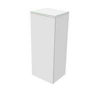 KEUCO EDITION 400 Armoire centrale, 1 porte, charnières à droite, 350x894x300mm, 31720270002, Corps/Avant: Blanc laque structurée / blanc verre satiné