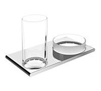 Keuco Edition 400 double support 11554059000 nickel brossé, pour verre et Edition 400 Keuco