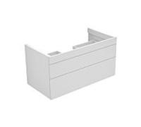KEUCO EDITION 400 meuble sous-lavabo, 2 tiroirs frontaux, 1050x546x535mm, 31551380000, Corps/Avant: Vernis structuré blanc / Vernis texturé blanc