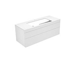 Keuco Edition 400 Élément bas 31583720100 140x54,6x53,5cm, 2 tiroirs, blanc / truffe