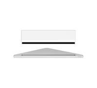 Keuco EDITION 400 étagère de douche d’angle 24,5 x 24,2 cm, avec racloir, aluminium argenté anodisé, Made in Germany, vis et chevilles incluses, étagère de douche à percer