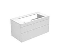 Keuco Edition 400 Meuble sous lavabo 31582820000 105x54,6x53,5cm, sans trou pour robinetterie, blanc / truffe