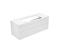 Keuco Edition 400 Keuco match0 31583270100 140x54,6x53,5 cm, 2 coulissants, blanc, avec trou pour robinetterie