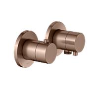 KEUCO EDITION 400 Set de robinetterie thermostatique UP 2 voies avec raccord de flexible, 51553291121, Couleur: rouge or brossÃ©