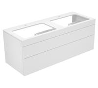 Keuco Edition 400 Meuble sous lavabo 31574720100 140x54,6x53,5cm, avec trou pour robinet, blanc / truffe
