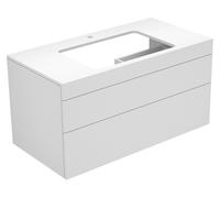 KEUCO EDITION 400 meuble sous-lavabo, pour largeur de lavabo 600mm, avec 1 trou pour robinet, 1050x546x535mm, 31572140100, Corps/Avant: Vernis texturé à la truffe / Vernis à la truffe / Brillant de ve