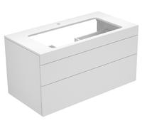 KEUCO EDITION 400 meuble sous-lavabo, pour largeur de lavabo 800mm, avec 1 trou pour robinet, 1050x546x535mm, 31582140100, Corps/Avant: Vernis texturé à la truffe / Vernis à la truffe / Brillant de ve