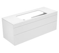 Keuco Edition 400 Vanity unit 31583, sans orifice pour robinet, 1400 x 546 x 535 mm, Corps/Avant: Peinture texturée cachemire / Peinture texturée cachemire - 31583450000