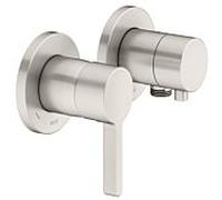 KEUCO EDITION 400 Set mitigeur monocommandé à encastrer 2 voies avec raccord de flexible, 51551051121, Couleur: nickel brossé