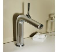 KEUCO Mitigeur monocommandé Edition 400 pour lavabo, saillie 153 mm, garniture d'écoulement, Chromé