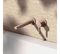 KEUCO Edition 400 mitigeur de lavabo 51516290200 à encastrer, 2 trous, saillie 19,7 cm, or rouge brossé