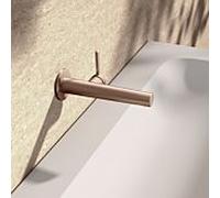 KEUCO EDITION 400 Mitigeur monocommandé pour lavabo, encastré pour montage mural, saillie 197mm, 51516291101, Couleur: rouge or brossÃ©