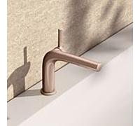 KEUCO EDITION 400 Mitigeur monocommandé pour lavabo 120, sans garniture de vidage, saillie 153mm, 51504290102, Couleur: rouge or brossÃ©