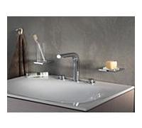 Keuco Edition 400 lavabo 3 trous 51515050000 saillie 153mm, avec garniture de vidage , nickel brossé