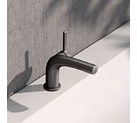 KEUCO Edition 400 mitigeur lavabo 80, 51504350100 sans garniture de vidange , chrome noir brossé
