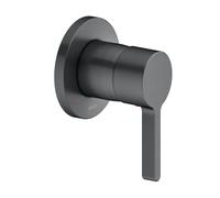 KEUCO Mitigeur monocommandé encastré EDITION 400 51551130001 rosace ronde Chrome noir brossé