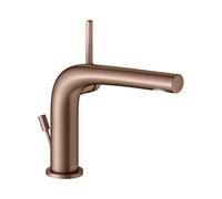 KEUCO EDITION 400 Mitigeur monocommandé pour lavabo 120, avec garniture d'écoulement, saillie 153mm, 51504290002, Couleur: rouge or brossÃ©