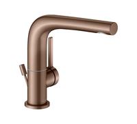 KEUCO EDITION 400 Mitigeur monocommandé pour lavabo 150, orientable, avec garniture d'écoulement, 51505290000, Couleur: rouge or brossÃ©