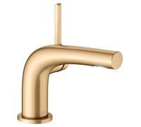 KEUCO EDITION 400 Mitigeur monocommandé pour lavabo 80, sans garniture de vidage, saillie 115 mm, 51504250100, Couleur: Laiton brossé