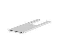 KEUCO EDITION 400, Support de papier toilette avec tablette, rigide, aluminium anodisé argent, 11573170000
