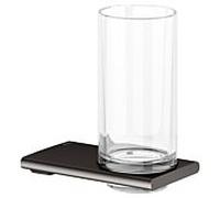 KEUCO EDITION 400 porte-verre, verre cristal véritable, 11550359000, Couleur: noir titane brossé