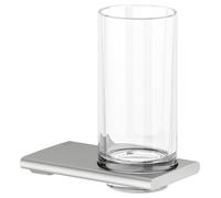 KEUCO EDITION 400 porte-verre, verre cristal véritable, 11550219000, Couleur: acier inoxydable