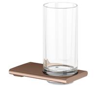 KEUCO EDITION 400 porte-verre, verre cristal véritable, 11550299000, Couleur: rouge or brossé