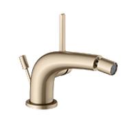 KEUCO EDITION 400 Mitigeur monocommandé pour bidet, saillie 127mm, avec garniture d'écoulement, 51509030000, Couleur: Bronze brossé