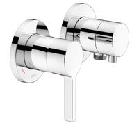 KEUCO EDITION 400 Set mitigeur monocommandé à encastrer 2 voies avec raccord de flexible, 51551011121, Couleur: Chromé