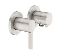 KEUCO EDITION 400 Set mitigeur monocommandé UP 2 voies avec raccord de flexible, 51551051121, Couleur: Nickel brossé