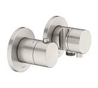 Keuco Edition 400 thermostat de douche 51553051231 nickel brossé, pour 3 Verbraucher , avec coude mural et support de douche