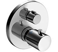 Keuco Edition 400 thermostat de douche 51574010181 installation encastrée, avec robinet d'arrêt/inverseur, rond, chromé
