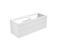 Keuco Edition 400 vasque match0 31574140000140 x 54,6 x 53,5 cm, 2 tiroirs, sans trou pour robinetterie, pour 2 Waschtische , truffe / truffe transparente