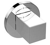 Keuco Edition 90 inverseur 2 voies 59057010001 Montage encastré, poignée carrée, rosace ronde, chromée