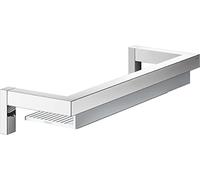 Keuco Edition 90 Square Tablette de Douche 34 cm, en Aluminium et chromée | Fabriqué en Allemagne, avec vis et chevilles, étagère de douche à percer