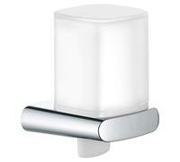 KEUCO Elegance Distributeur de Savon Liquide avec gobelet en Plastique, 180 ML, métal chromé, Made in Germany, Rechargeable, avec vis et Chevilles, Distributeur de Lotion pour percer