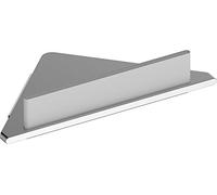 KEUCO EDITION 400 tablette de douche d'angle avec raclette en verre, aluminium anodisé argent / blanc, 11557170100