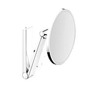 KEUCO iLook_move Miroir de soins de beauté, éclairé, rond, couleur de lumière réglable à plusieurs niveaux, panneau de commande en verre, avec commande Dali, 17612019006, Couleur: Chromé