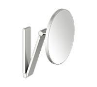KEUCO iLook_move miroir cosmétique 17612210000 rond, grossissement 5x, modèle mural, finition inox, Ø 21,2 cm