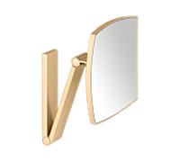 KEUCO iLook_move miroir cosmétique 17613250000 carré, grossissement 5x, modèle mural, laiton brossé