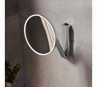 KEUCO iLook_move Miroir de soins de beauté, éclairé, rond, avec interrupteur à bascule, 1 couleur de lumière, 17612019004, Couleur: Chromé