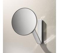 KEUCO Miroir de soins de beauté iLook_move montage mural rond 5x sans éclairage Chromé 17612010000