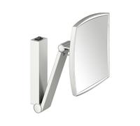 KEUCO iLook_move Miroir de soins de beauté, éclairé, angulaire, avec interrupteur à bascule, 1 couleur de la lumière, 17613069004, Couleur: Finition en acier inoxydable