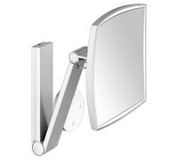 KEUCO iLook_move miroir cosmétique 17613219002 carré, grossissement 5x, beleuchtet , avec panneau de commande, modèle mural, finition acier inoxydable