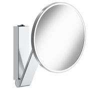 KEUCO iLook_move Miroir de soins de beauté, éclairé, rond, avec interrupteur à bascule, 1 couleur de lumière, 17612039004, Couleur: bronze brossé